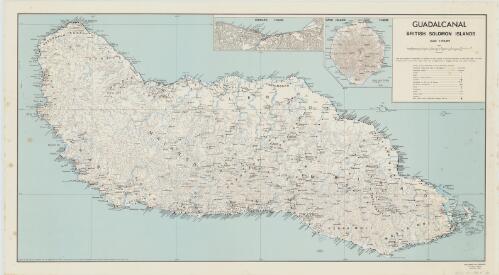 Guadalcanal, British Solomon Islands [cartographic material] / revised, redrawn and contours added March 1968 by Departments of Geological Surveys and Lands & Surveys
