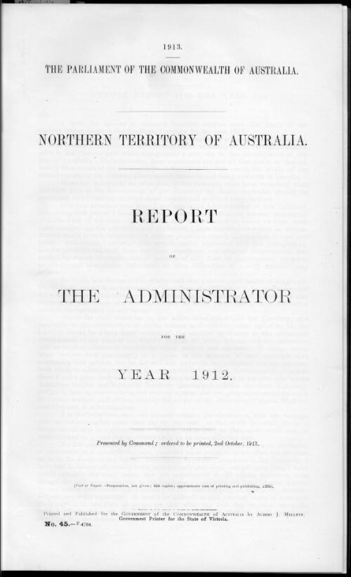 Report of the Administrator