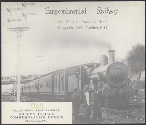 [Menus - Railways : ephemera material collected by the National Library of Australia]