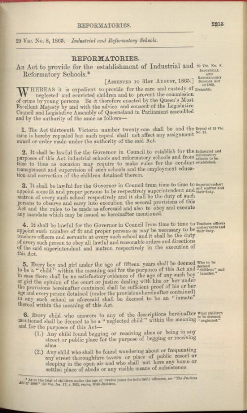 The acts of the Parliament of Queensland