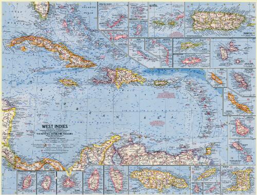 West Indies [cartographic material] / compiled and drawn in the Cartographic Division of the National Geographic Society for the National geographic magazine ; Melville Bell Grosvenor, editor ; James M. Darley, chief cartographer