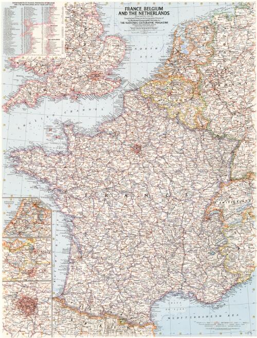France, Belgium and the Netherlands [cartographic material] / compiled and drawn in the Cartographic Division of the National Geographic Society for the National Geographic Magazine ; James M. Darley, chief cartographer