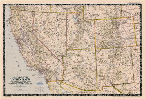 Southwestern United States [cartographic material] / compiled and drawn in the Cartographic Section of the National Geographic Society ; James M. Darley, chief cartographer