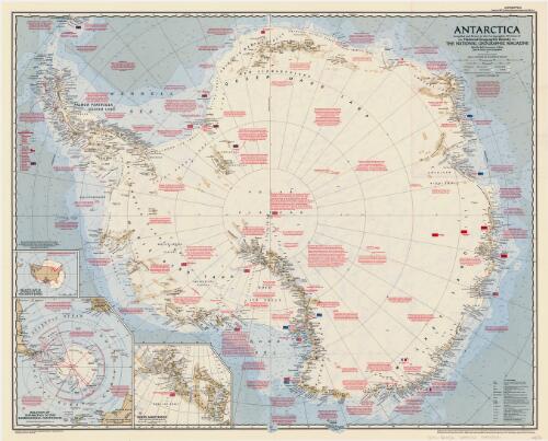 Antarctica [cartographic material] / compiled and drawn in the Cartographic Division of the National Geographic Society for the National geographic magazine ; Melville Bell Grosvenor, editor ; James M. Darley, chief cartographer