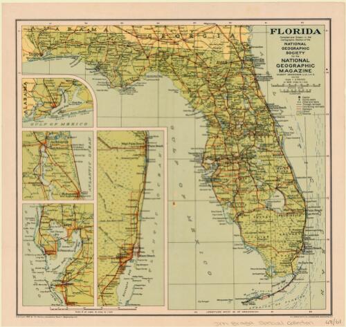 Florida / compiled and drawn in the Cartographic Section of the National Geographic Society for the National Geographic Magazine, Gilbert Grosvenor, editor