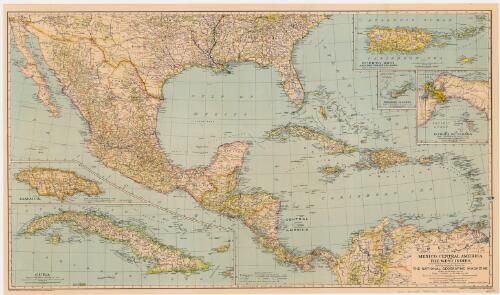 Mexico, Central America and the West Indies [cartographic material] / compiled and drawn in the Cartographic Section of the National Geographic Society ; Albert H. Bumstead, chief cartographer