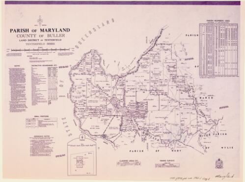 Parish of Maryland, County of Buller [cartographic material] : Land District of Tenterfield, Tenterfield Shire / compiled, drawn & printed at the Department of Lands