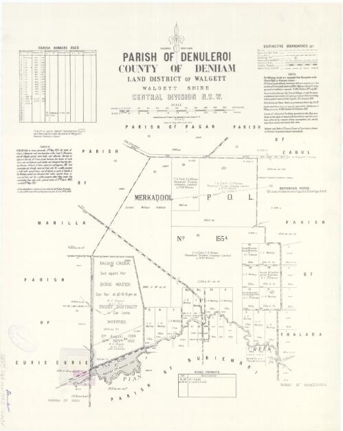 Parish of Denuleroi, County of Denham [cartographic material] : Land District of Walgett, Walgett Shire, Central Division N.S.W. / compiled, drawn and printed at the Department of Lands, Sydney, N.S.W
