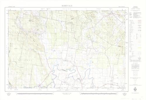Australia 1:31,680, Tasmania topographical, second series. 8215-II-S, Rosevale [cartographic material] / production ... by the Lands and Surveys Department