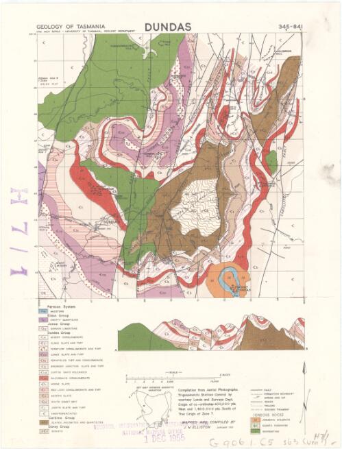 Dundas [cartographic material] / University of Tasmania Geology Department