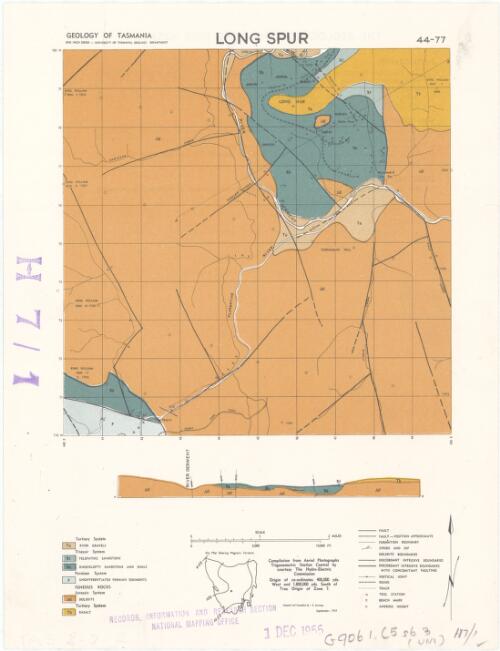 Long Spur [cartographic material] / University of Tasmania Geology Department