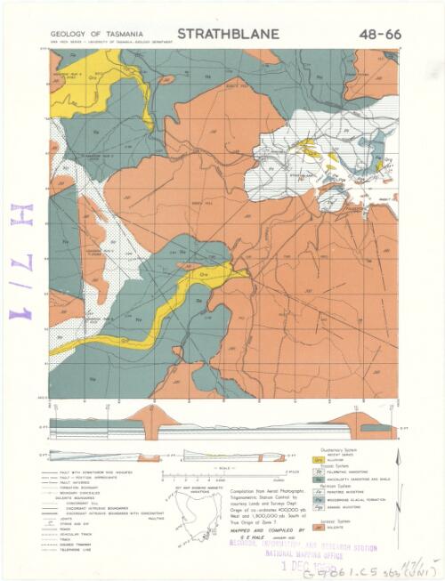 Strathblane [cartographic material] / University of Tasmania Geology Department