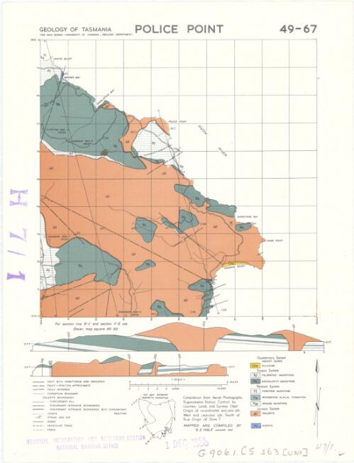 Police Point [cartographic material] / University of Tasmania Geology Department