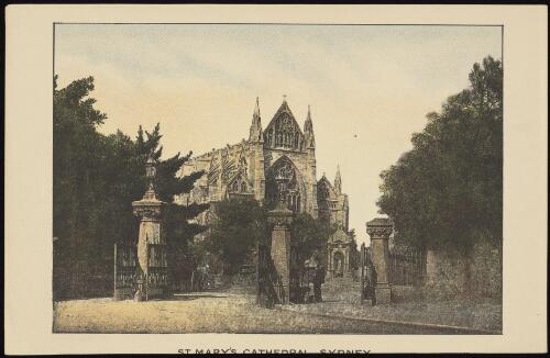 St. Mary's Cathedral, Sydney, New South Wales, 1889 / Phillip-Stephan Photo-Litho. & Typographic Process Co