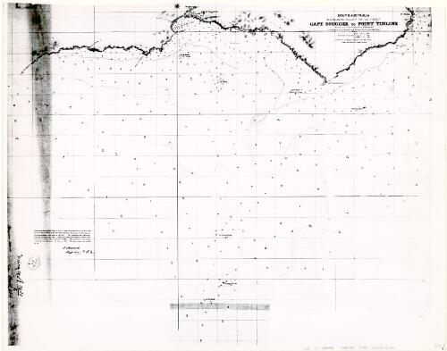 Cape Bouguer to Point Tinline, Kangaroo Island, south coast, South Australia [cartographic material] / surveyed by Staff Commander F. Howard R.N. ; assisted by W.N. Goalen and H. Roxby, Navg. Sub Lieutenants