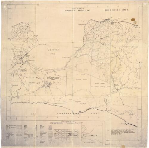 Kingscote D. Destrees B & D, South Australia [cartographic material] / compiled in the office of the Surveyor General 1951-52
