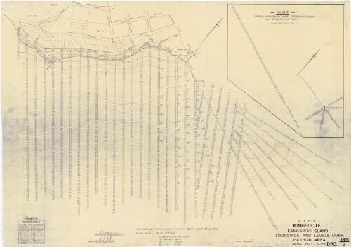 Kingscote, Kangaroo Island, soundings and levels over harbor area [cartographic material] / S.A.H.B