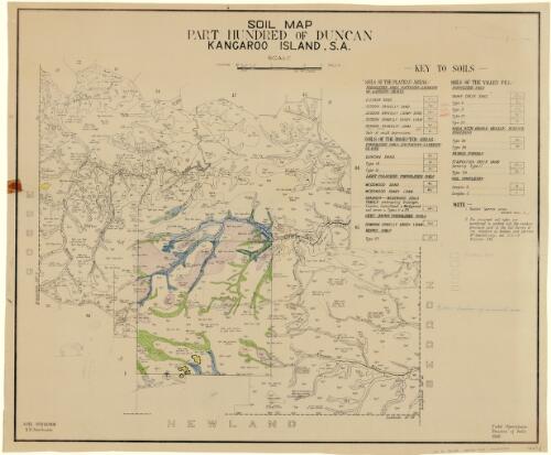 Soil map, part Hundred of Duncan, Kangaroo Island, S.A. [cartographic material] / soil surveyor, K.H. Northcote
