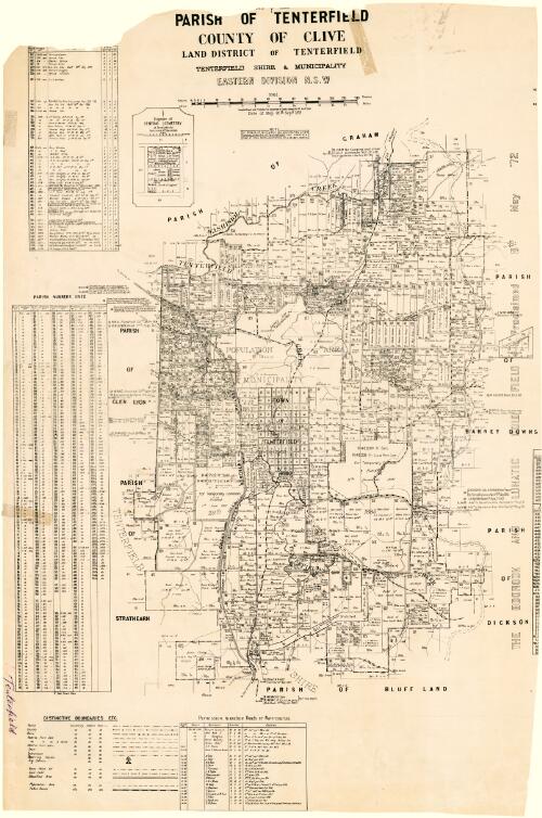 Parish of Tenterfield, County of Clive [cartographic material] : Land District of Tenterfield, Tenterfield Shire & Principality, Eastern Division N.S.W. / compiled, drawn and printed at the Department of Lands, Sydney N.S.W