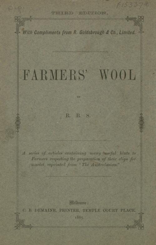 Farmers' wool / by R. B. S
