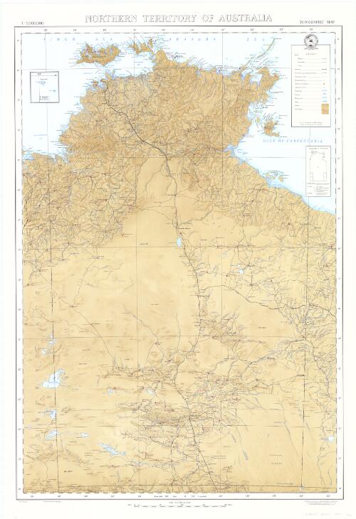 Northern Territory of Australia topographic map 1:2,000,000 [cartographic material] / produced by Division of National Mapping, Department of National Development, Canberra