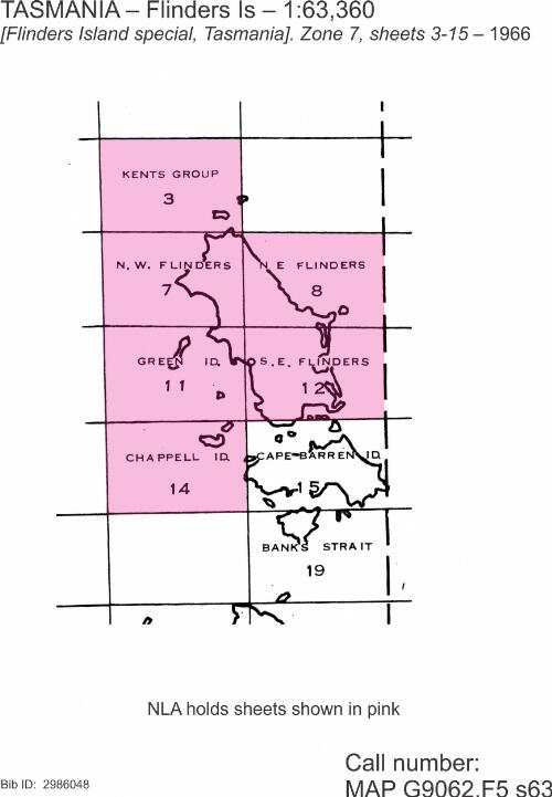 [Flinders Island special, Tasmania]. Zone 7, sheets 3-15 [cartographic material]