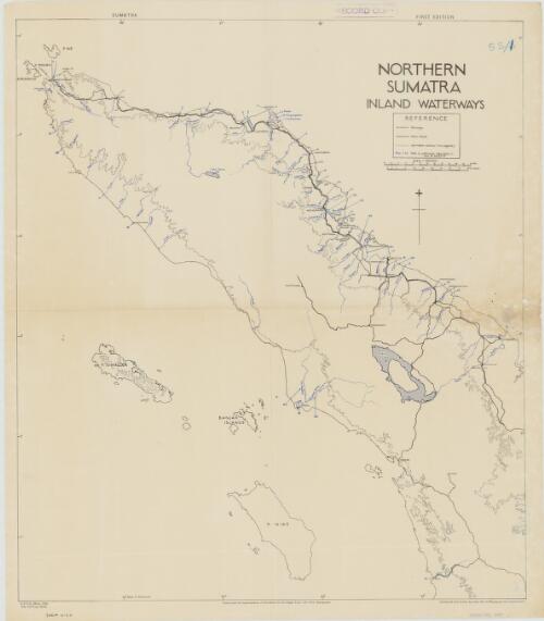 Northern Sumatra Inland waterways / compiled and drawn by Inter-Service Topographical Department
