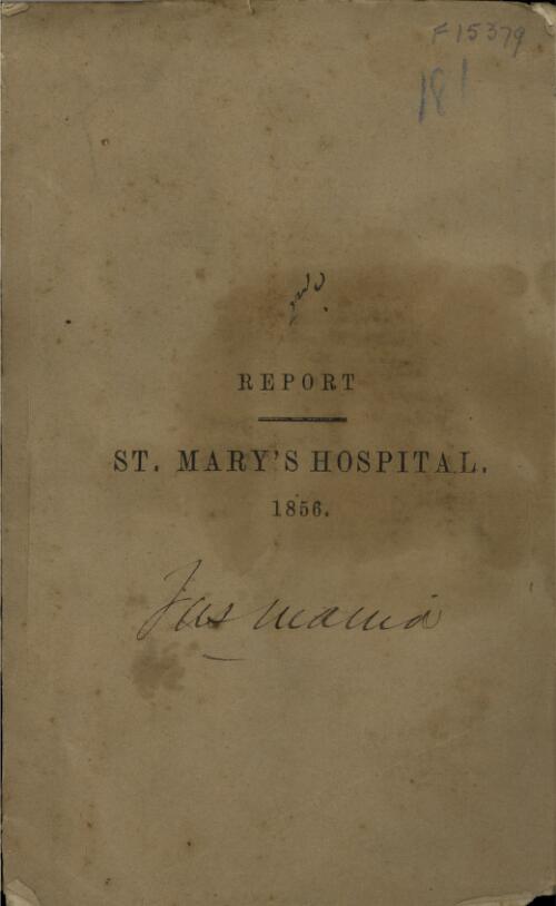 Report / St. Mary's Hospital, Hobart