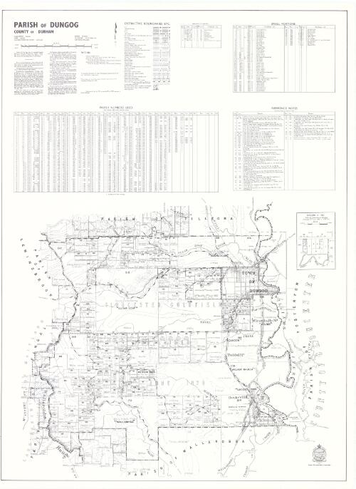 Parish of Dungog, County of Durham [cartographic material] / printed & published by Dept. of Lands Sydney
