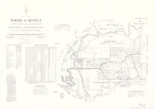 Parish of Russell, County of Durham [cartographic material] : Land District of Muswellbrook & Scone, Scone & Muswellbrook Shires / compiled, drawn & printed at the Department of Lands, Sydney N.S.W