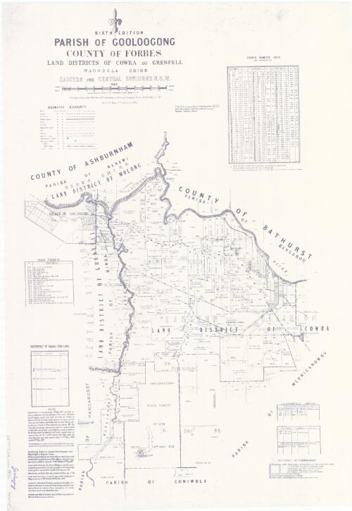 Parish of Gooloogong, County of Forbes [cartographic material] : Land Districts of Cowra and Grenfell, Waugoola Shire, Eastern and Central Divisions N.S.W. / compiled, drawn and printed at the Department of Lands, Sydney N.S.W