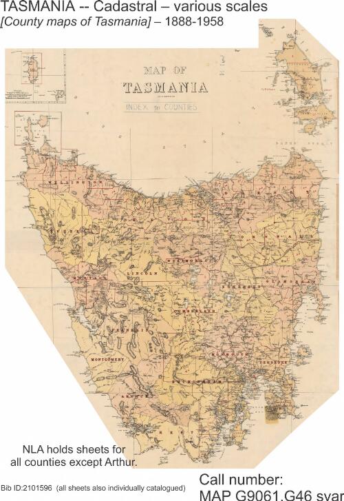 [County maps of Tasmania] [cartographic material]