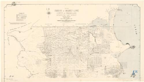 Parish of Manly Cove, County of Cumberland [cartographic material] : Metropolitan Land District, Eastern Division, New South Wales, partly within Warringah Shire / compiled, drawn and printed at the Department of Lands, Sydney N.S.W