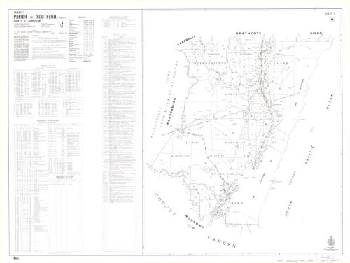 Parish of Southend, County of Cumberland [cartographic material] / compiled, drawn and printed at the Department of Lands, Sydney