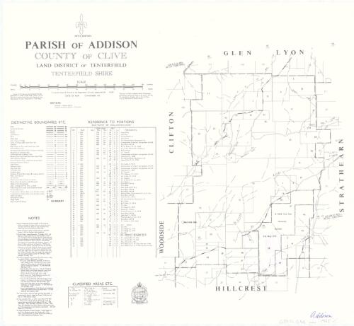 Parish of Addison, County of Clive, Land District of Tenterfield, Tenterfield Shire / compiled, drawn & printed at the Department of Lands, Sydney, N.S.W