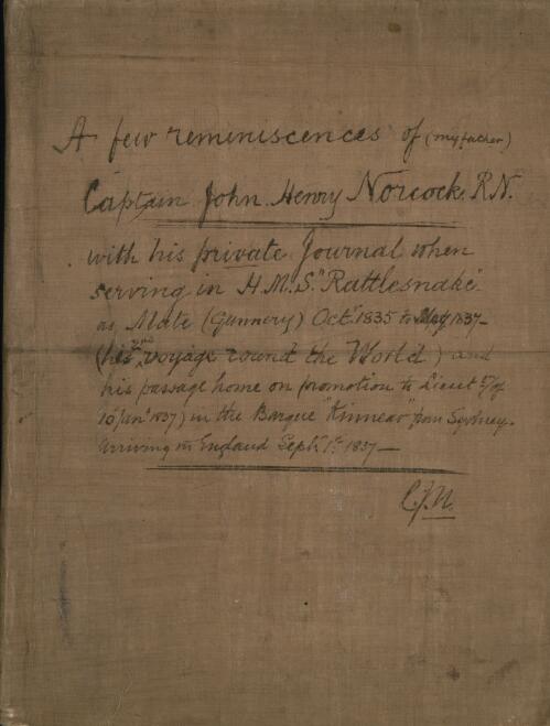 Diary of John Henry Norcock, 1835-1837 [manuscript]