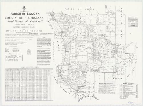 Parish of Laggan, County of Georgiana [cartographic material] : Land District of Crookwell, Crookwell Shire, Eastern Division N.S.W. / compiled, drawn and printed at the Department of Lands, Sydney N.S.W