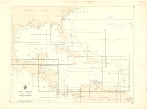 West Indies and Central America [cartographic material] : index to Admiralty published charts / Hydrographic Office