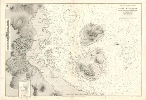 Approaches to Port Victoria, Indian Ocean, Seychelles, Mahé Island [cartographic material] / surveyed by Commander A.F. Balfour