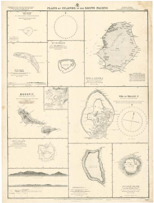 Plans of Islands in the South Pacific [cartographic material] / Hydrographic Office