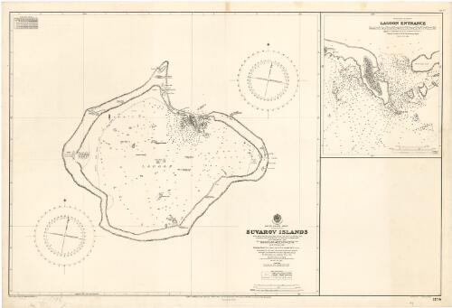 Suvarov Islands, South Pacific Ocean [cartographic material] / from sketch surveys by Commr. F.H. Lewin and Lieut. C.V. Marsden, R.N. ; assisted by Lieut. T.F. Marriott and Sub-Lieutt L.F. Royston, R.N