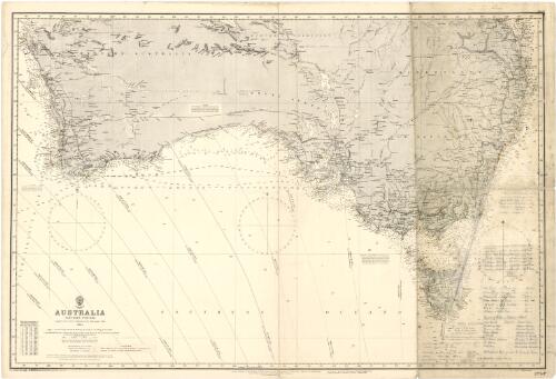 Australia (southern portion) [cartographic material] / compiled from the latest information in the Hydrographic Office, 1884 ; Hydrographic Office