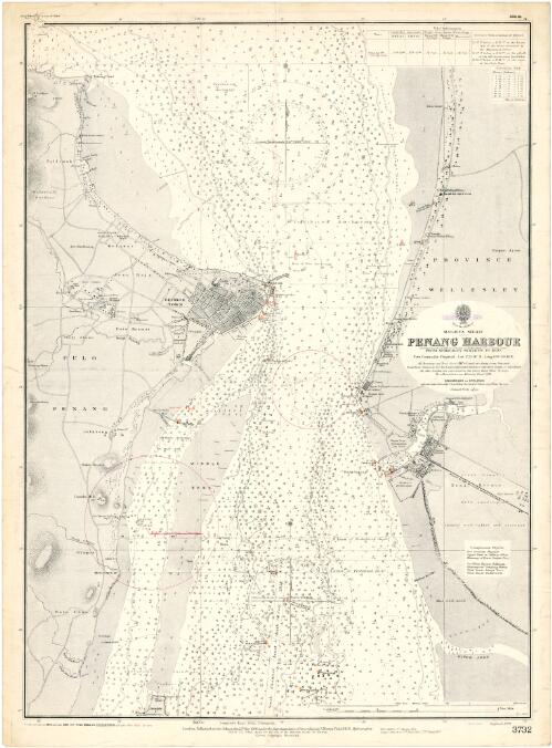 Penang Harbour, Malacca Strait [cartographic material] : from Admiralty surveys to 1930 / Hydrographic Office