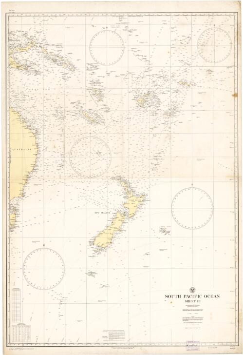South Pacific Ocean. Sheet 3 [cartographic material] / Hydrographic Office, U.S. Navy
