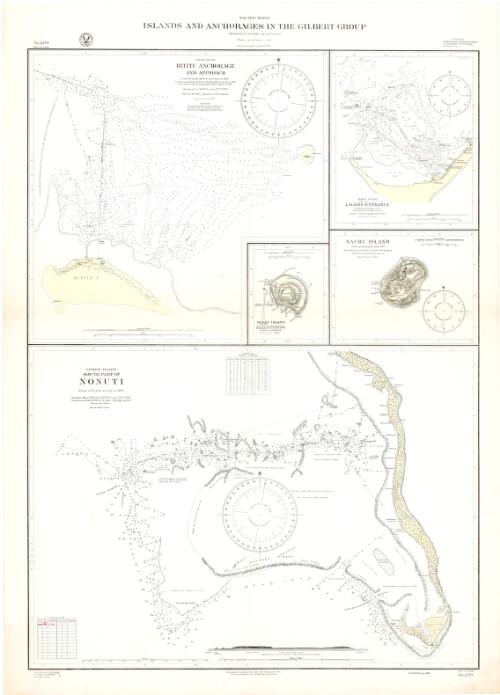Islands and anchorages in the Gilbert Group, Pacific Ocean [cartographic material] / Hydrographic Office, U.S. Navy