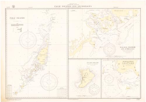 Palau (Pelew) Islands and anchorages, Caroline Islands, North Pacific Ocean [cartographic material] : from a Japanese Government chart published in 1921 / Hydrographic Office, U.S. Navy