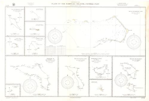 Plans of the Marshall Islands, central part, North Pacific Ocean [cartographic material] : from the latest information to 1928 / Hydrographic Office, U.S. Navy