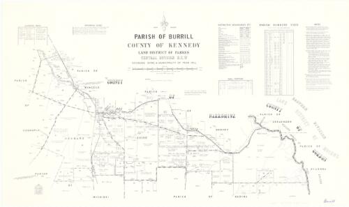 Parish of Burrill, County of Kennedy [cartographic material] : Land District of  Parkes, Central Division N.S.W., Goobang Shire & Municipality of Peak Hill / compiled, drawn & printed at the Department of Lands, Sydney, N.S.W