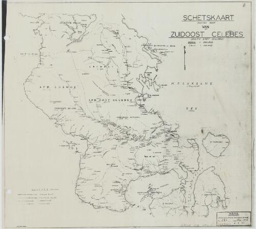 Schetskaart (sketch map) van (of) Zuidoost-Celebes (south east Celebes) / NEFIS ; reproduced by L.H.Q. Cartographic Coy