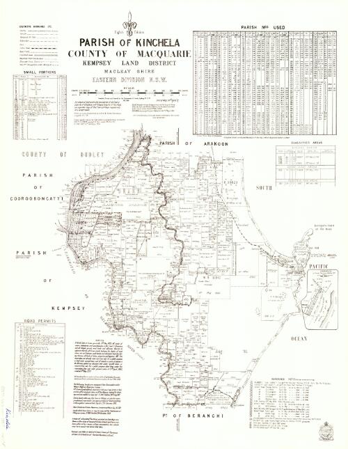 Parish of Kinchela, County of Macquarie [cartographic material] : Kempsey Land District, Macleay Shire, Eastern Division N.S.W. / compiled, drawn and printed at the Department of Lands, Sydney N.S.W